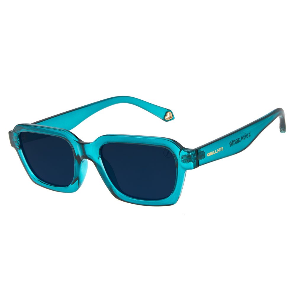 Óculos de Sol Feminino Chilli Hits Luísa Sonza Love Quadrado Azul OC.CL.3620-0808