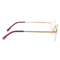 Armação Para Óculos de Grau Unissex Chilli Hits Redondo Dourado LV.MT.0587-2121.3