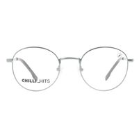 Armação Para Óculos de Grau Unissex Chilli Hits Redondo Prata LV.MT.0587-0707.1