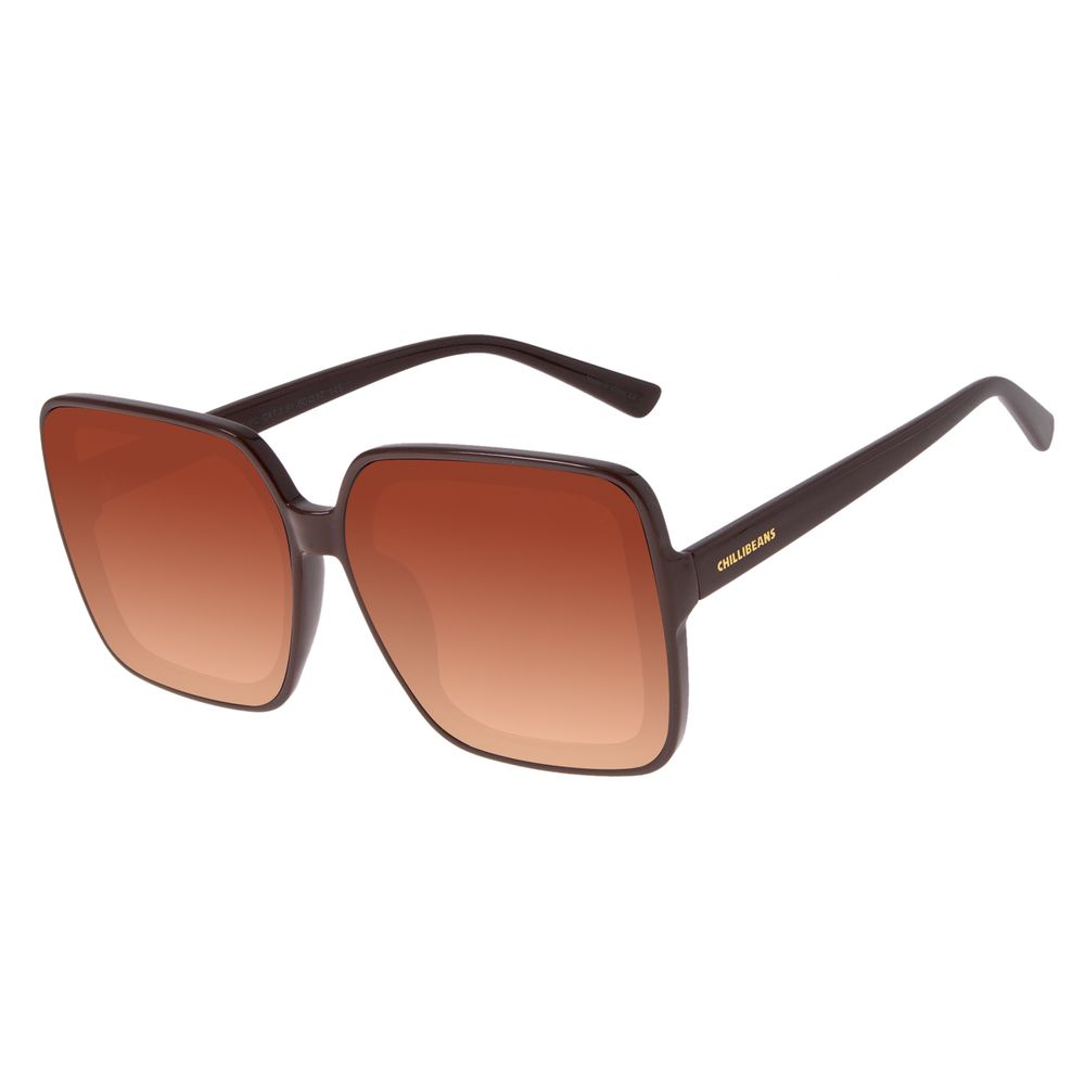 Óculos de Sol Feminino Chilli Beans Quadrado Degradê Marrom OC.CL.3506-5716