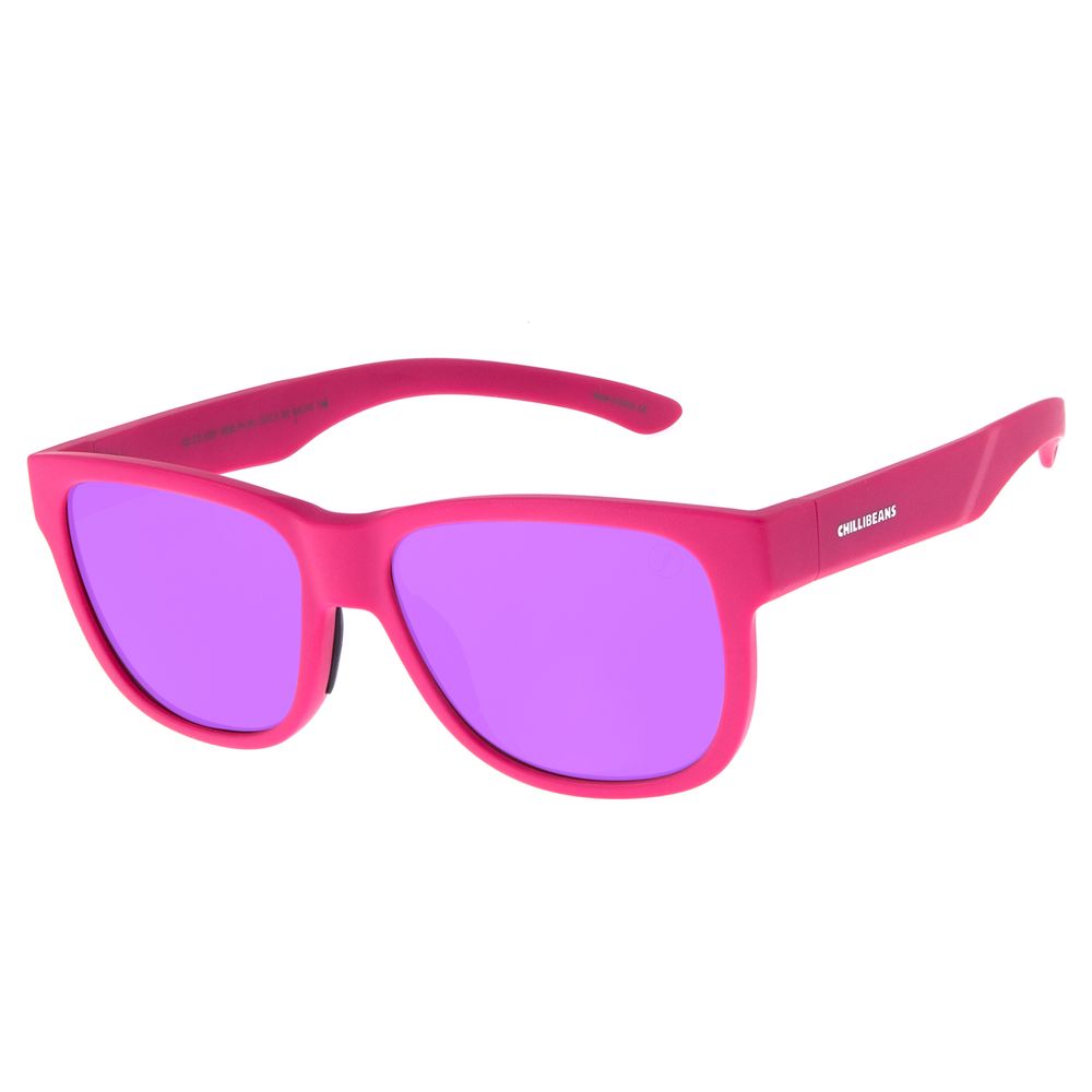 Óculos de Sol Masculino Chilli Beans Esporte Brilho Rosa OC.ES.1287-9595