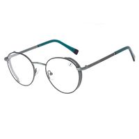 Armação Para Óculos de Grau Masculino Alok Nature Tech Redondo Flap Azul LV.MT.0601-0808