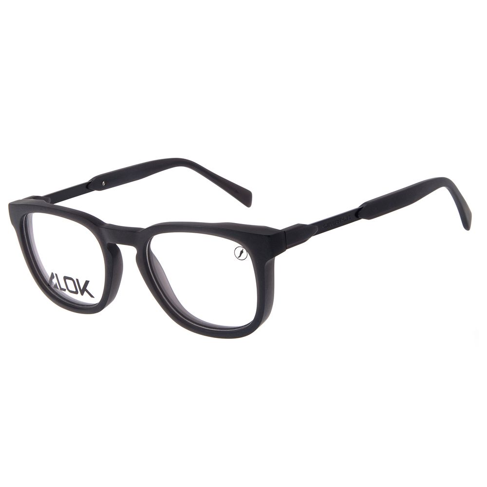 Armação Para Óculos de Grau Masculino Alok Nature Tech Quadrado Ônix LV.AC.0770-0122