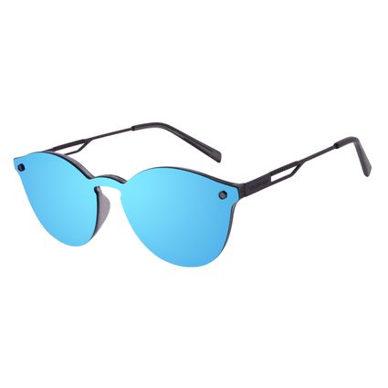 Óculos de Sol Unissex Alok Nature Tech Redondo Azul Espelhado OC.CL.3500-2201