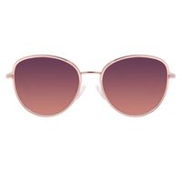 Óculos de Sol Feminino Chilli Beans Redondo Degradê Marrom Banhado a Ouro OC.MT.3307-5795.1