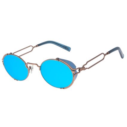 Óculos de Sol Unissex Alok Nature Tech Redondo Flap Azul OC.MT.3355-0839