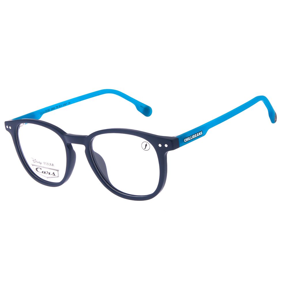 Armação Para Óculos de Grau Masculino Chilli Beans Disney Cars Azul LV.IJ.0238-0808