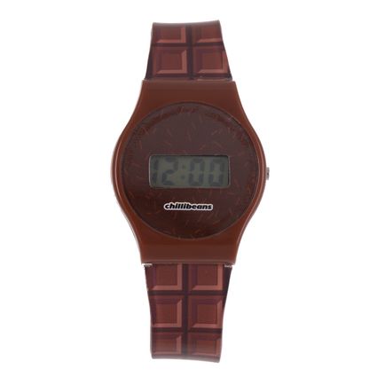 Relógio Digital Infantil Chilli Beans Chocolate Marrom RE.FN.0012-0202