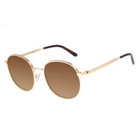 Óculos de Sol Unissex Chilli Beans Redondo Banhado a Ouro Dourado OC.MT.3346-5721