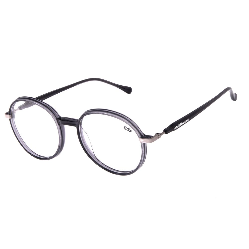 Armação Para Óculos de Grau Masculino Chilli Beans Redondo Ônix LV.IJ.0223-0122