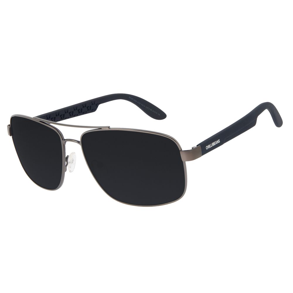 Óculos de Sol Masculino Chilli Beans Metal Executivo Ônix OC.MT.3246-0122