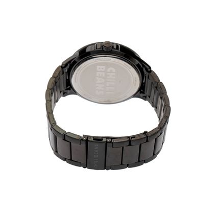 Relógio Analógico Masculino Qatar Abjad Metal Preto RE.MT.1445-5001.2