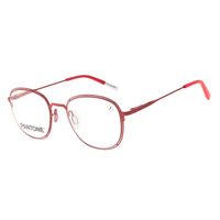 Armacao-Para-Oculos-de-Grau-Unissex-Pantone-Metal-Slim-Vermelho-LV.MT.0581-1616