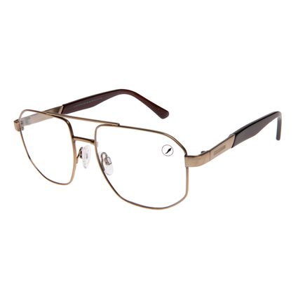armação para óculos de grau masculino chilli beans quadrado dourado LV.MT.0708.2121