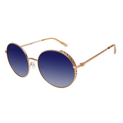 Óculos de Sol Feminino Chilli Hits 2 Simone Mendes Abelha Flap Degradê Azul OC.MT.3590-8321