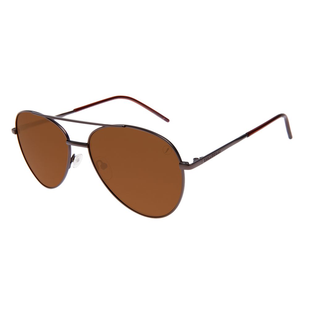 Óculos de Sol Unissex Chilli Beans Aviador Marrom Escuro OC.MT.3573-4702