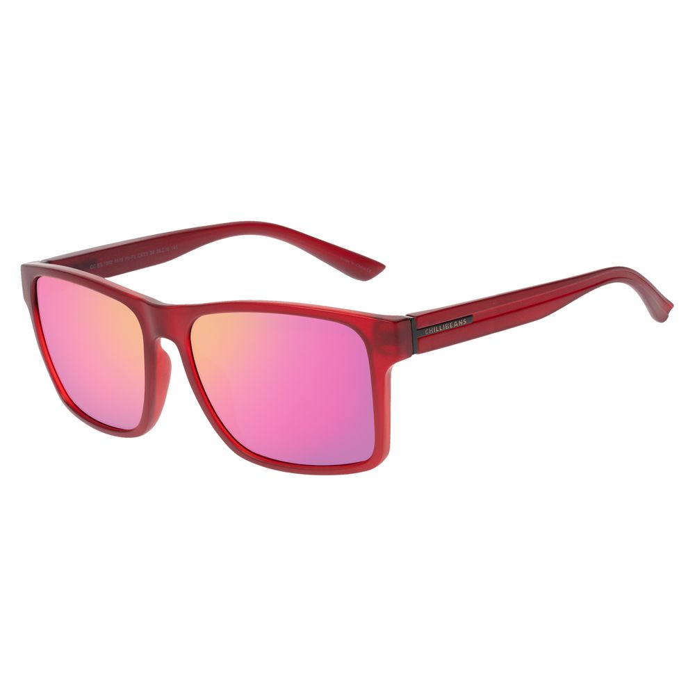 Óculos de Sol Masculino Chilli Beans Esportivo Quadrado Vermelho OC.ES.1352-1616