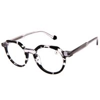 Armacao-Para-Oculos-de-Grau-Unissex-Premium-Redondo-Facetado-Cinza-LV.AC.0903-0104