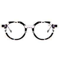 Armacao-Para-Oculos-de-Grau-Unissex-Premium-Redondo-Facetado-Cinza-LV.AC.0903-0104