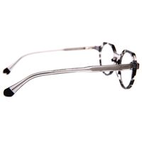 Armacao-Para-Oculos-de-Grau-Unissex-Premium-Redondo-Facetado-Cinza-LV.AC.0903-0104