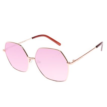 Óculos de Sol Feminino Chilli Beans Metal Hexagonal Rosé OC.MT.3594-5795