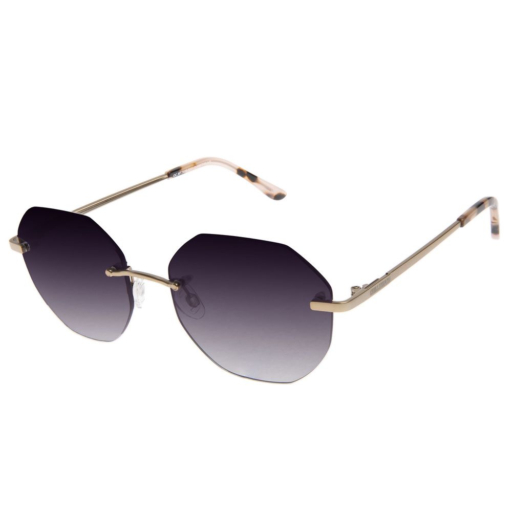 Óculos de Sol Feminino Ótica Chilli Beans Hexagonal Dourado Polarizado OC.MT.3680-8221