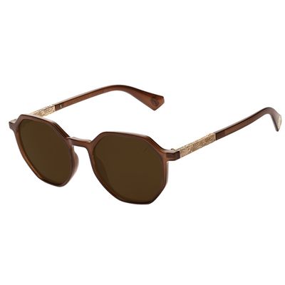 Óculos de Sol Unissex Rolling Stones Flowers Bege Polarizado