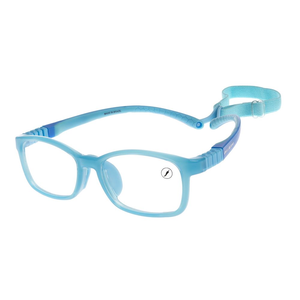 Armação Para Óculos de Grau Infantil Unissex Chilli Beans Superflex Azul LV.KD.0019-0808