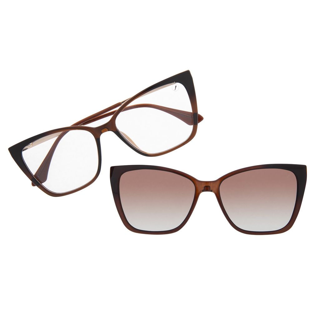Armação Para Óculos de Grau Feminino Chilli Beans Multi Polarizado Marrom LV.MU.0896-5702