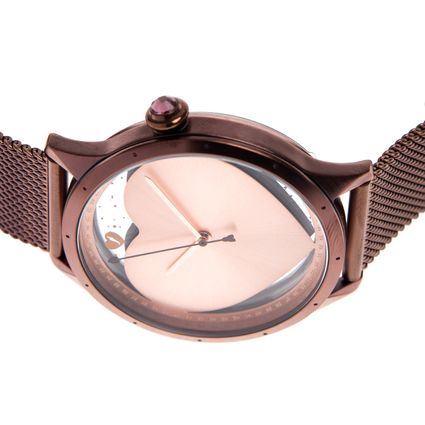 relógio analógico feminino chilli beans fashion coração rosé re.mt.1310.9502
