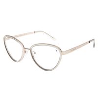 Armação Para Óculos de Grau Feminino Ótica Chilli Beans Gatinho Slim Dourado LV.AC.0846-1521