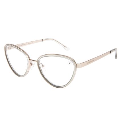 Armação Para Óculos de Grau Feminino Ótica Chilli Beans Gatinho Slim Dourado LV.AC.0846-1521