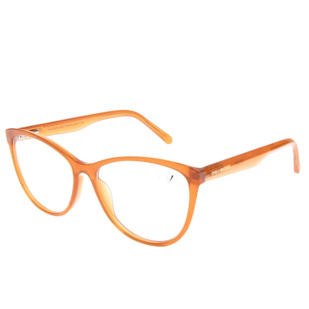 Armação Para Óculos de Grau Feminino Ótica Chilli Beans Gatinho TR90 Caramelo LV.IJ.0274-0303