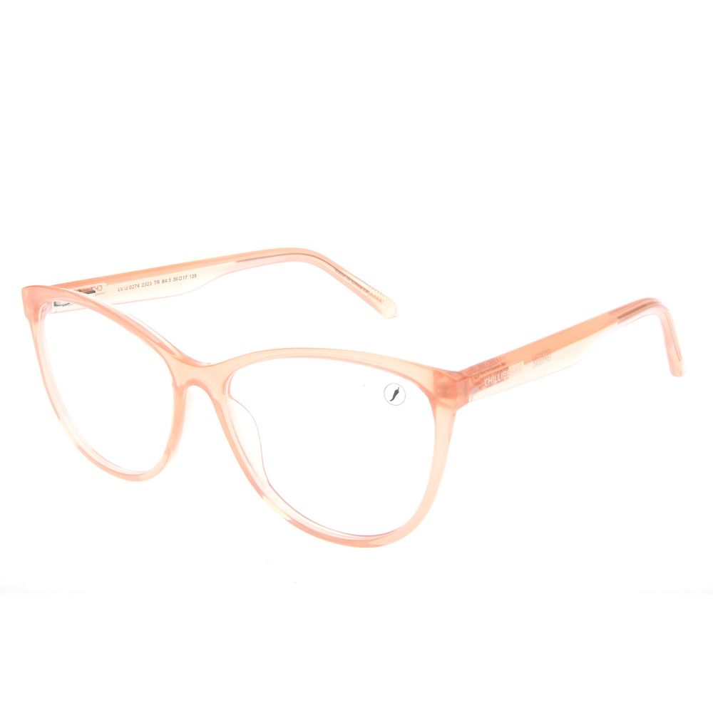 Armação Para Óculos de Grau Feminino Ótica Chilli Beans Gatinho TR90 Bege LV.IJ.0274-2323