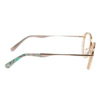 armação para óculos de grau feminino street sports flap redondo bege lv.mt.0649.5959