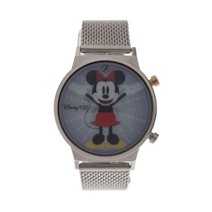 Relógio Digital Unissex Disney 100 Minnie Prata RE.MT.1530-0707