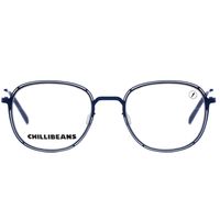 armação para óculos de grau unissex chilli beans redondo azul lv.mt.0661.0808
