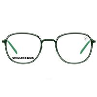armação para óculos de grau unissex chilli beans redondo verde lv.mt.0661.1515