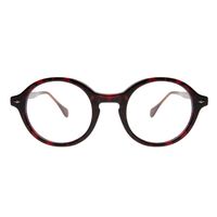 armação para óculos de grau feminino chilli beans redondo mesclado vermelho lv.ac.0808.0637