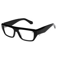 armação para óculos de grau unissex boca rosa quadrado preto lv.ac.0947.0101