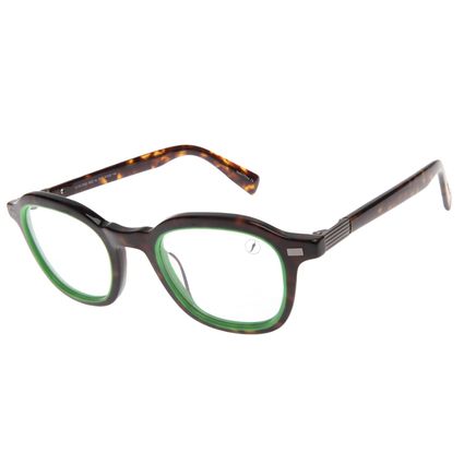 armação para óculos de grau unissex chilli beans redondo tartaruga lv.ac.0892.0622