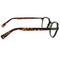 armação para óculos de grau unissex chilli beans redondo tartaruga lv.ac.0892.0622