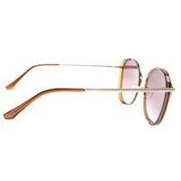 Óculos de Sol Unissex Chilli Beans Redondo Flap Degradê Marrom OC.CL.3598-5702.2