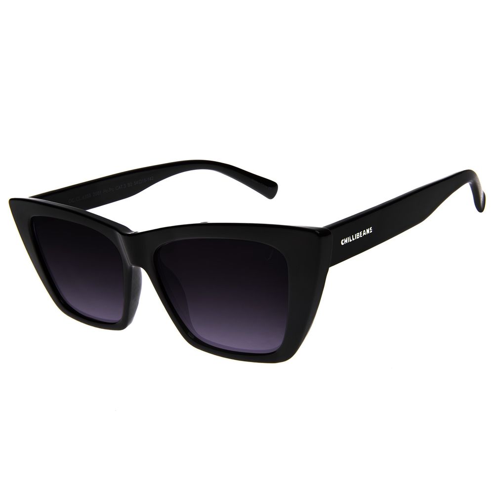 Oculos de sol feminino gatinho preto grande