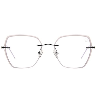 Armação Para Óculos De Grau Feminino Chilli Beans Quadrado Fashion Prata