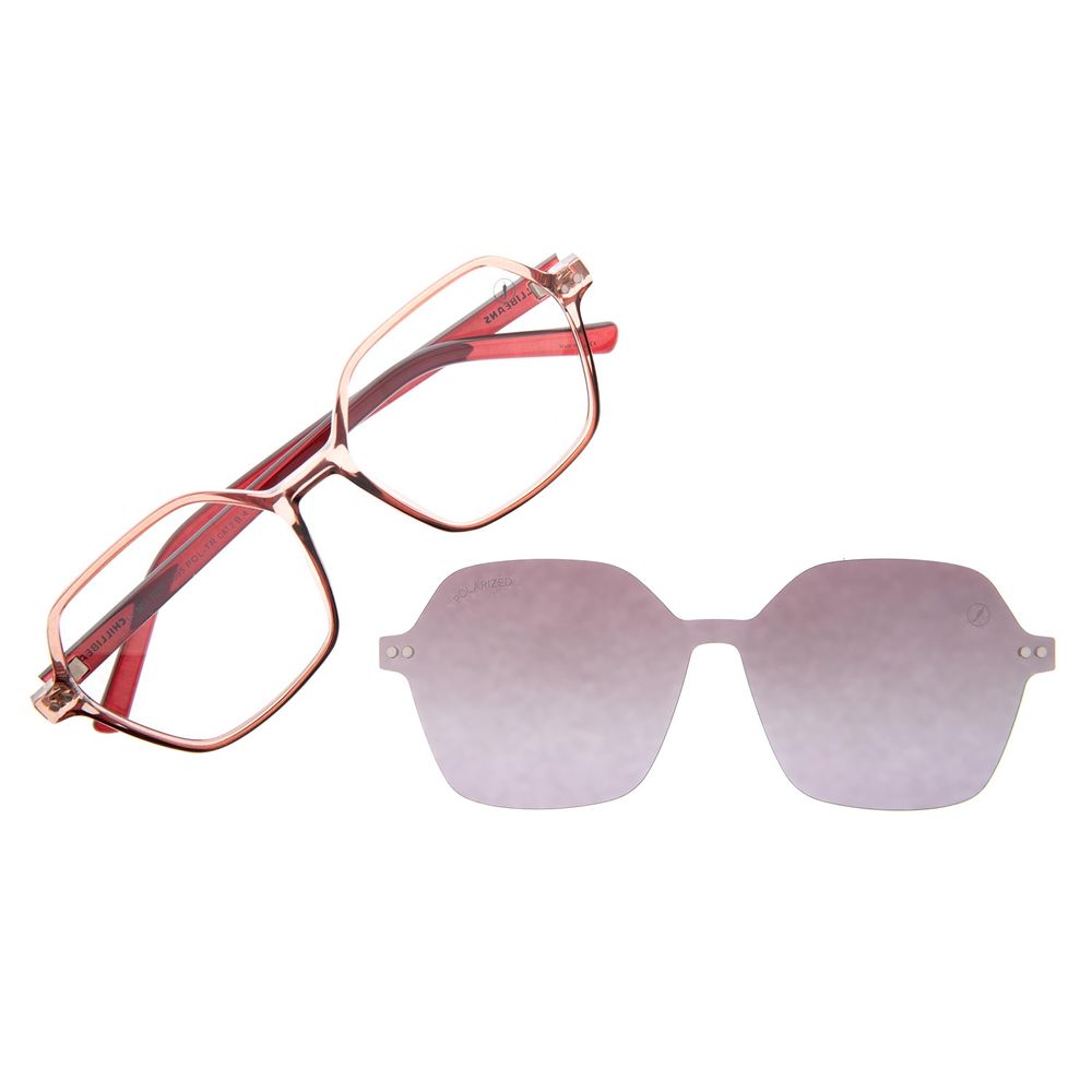Armação Para Óculos de Grau Feminino Chilli Beans Multi Polarizado Rosé - LV.MU.1036.2095 M