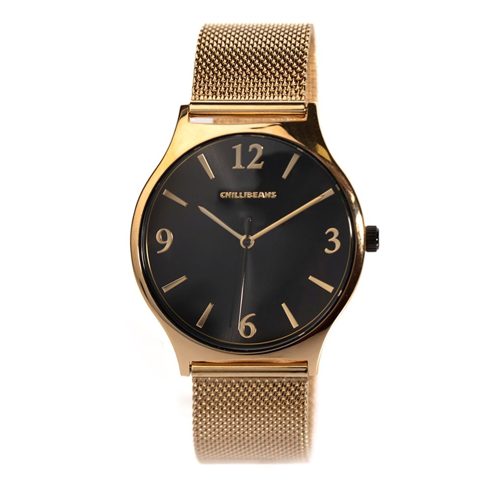Relógio Analógico Feminino Chilli Beans Preto Dourado - RE.MT.1634.0121 M