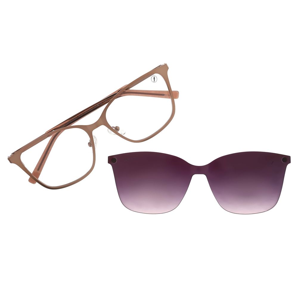 Armação Para Óculos de Grau Feminino Chilli Beans Marrom Dourado - LV.MU.0554.0221 G