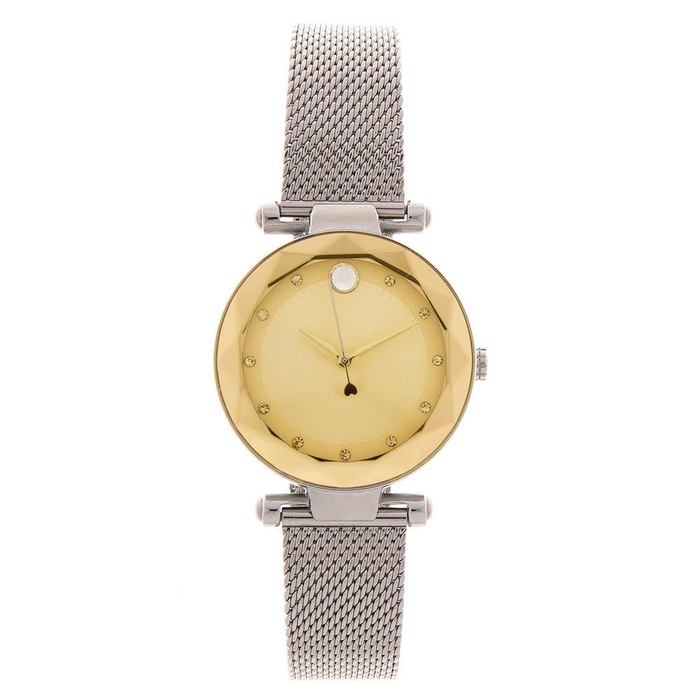 Relógio Analógico Feminino Chilli Beans Redondo Dourado Prata - RE.MT.1394.2107 P