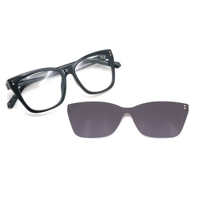 Armação Para Óculos de Grau Feminino Chilli Beans Multi Polarizado Quadrado Degradê Preto